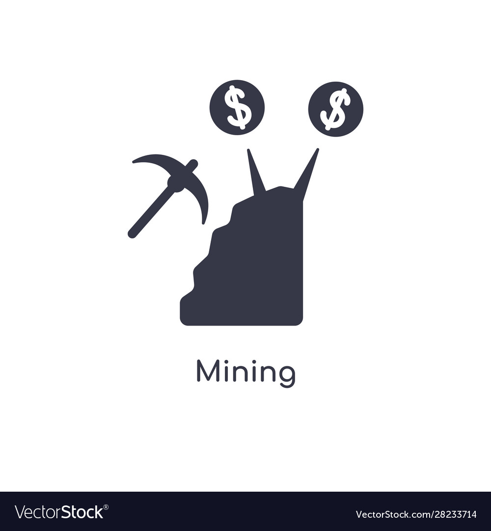 Mining icon isolated from collection