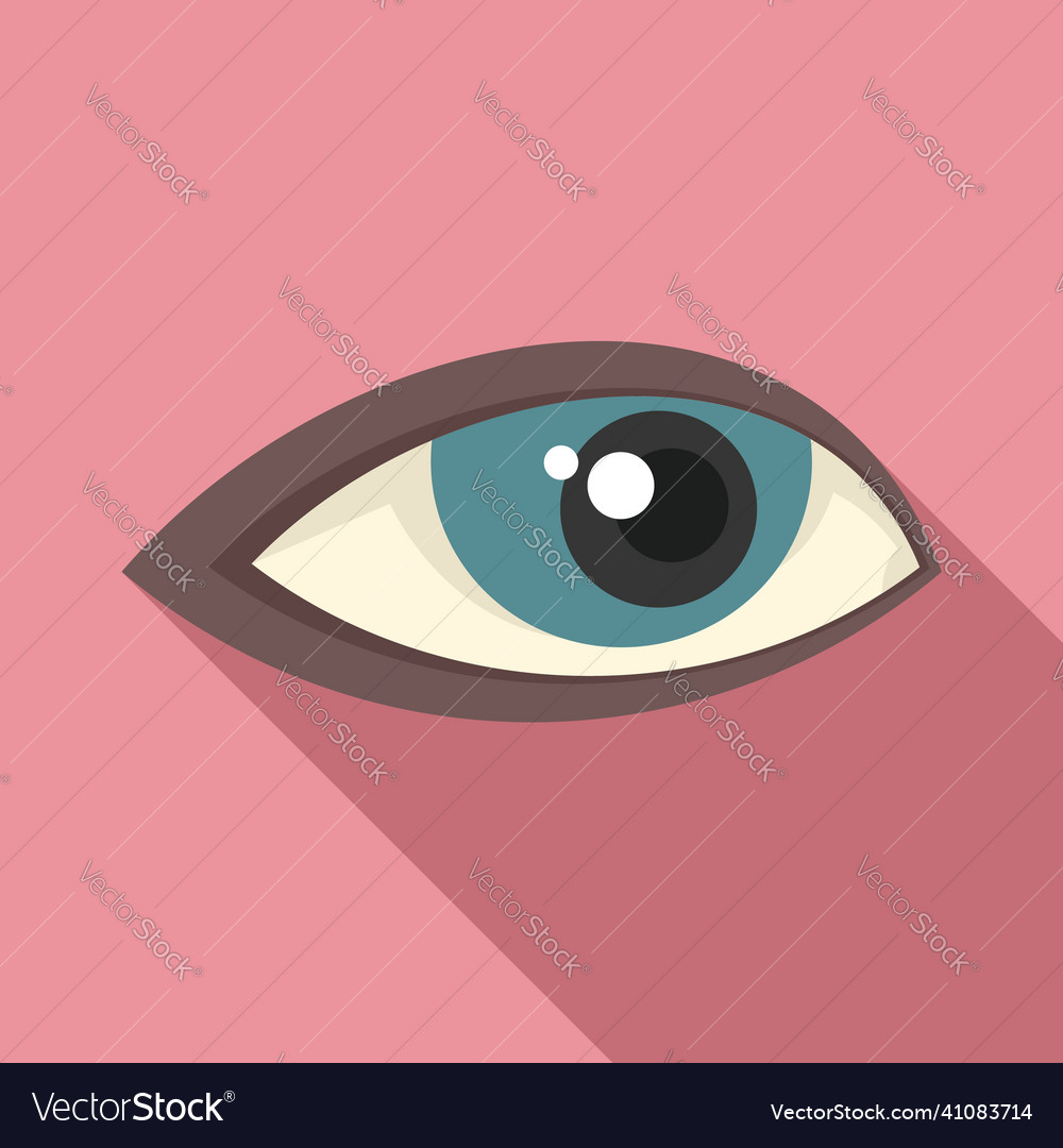 Optical eye icon flat circle light Royalty Free Vector Image