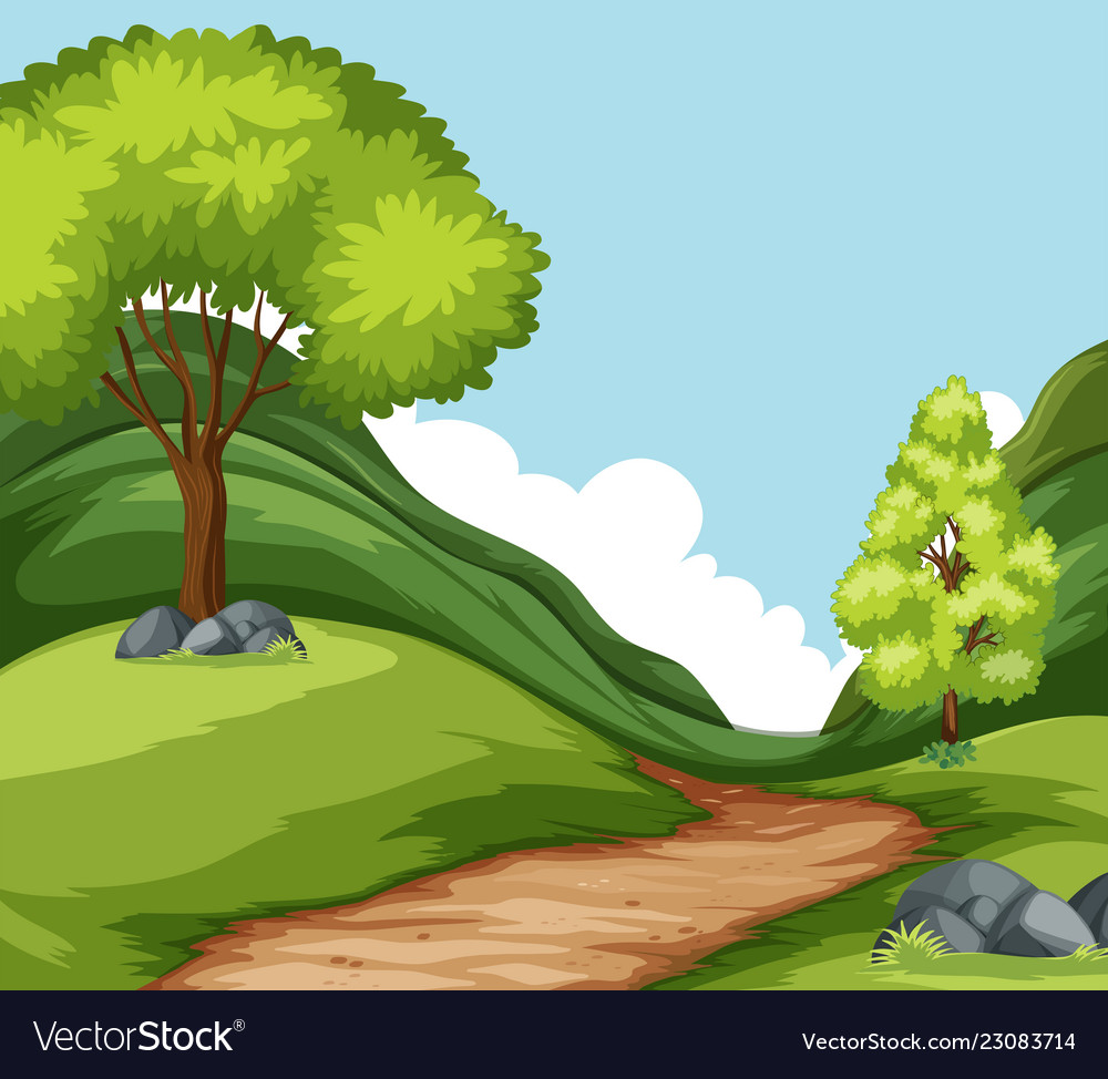 Set of nature landscape Royalty Free Vector Image
