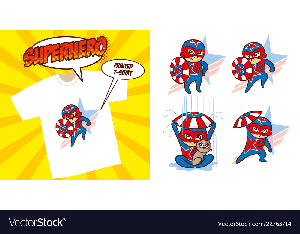 Superhero Charakter Superhelden Set