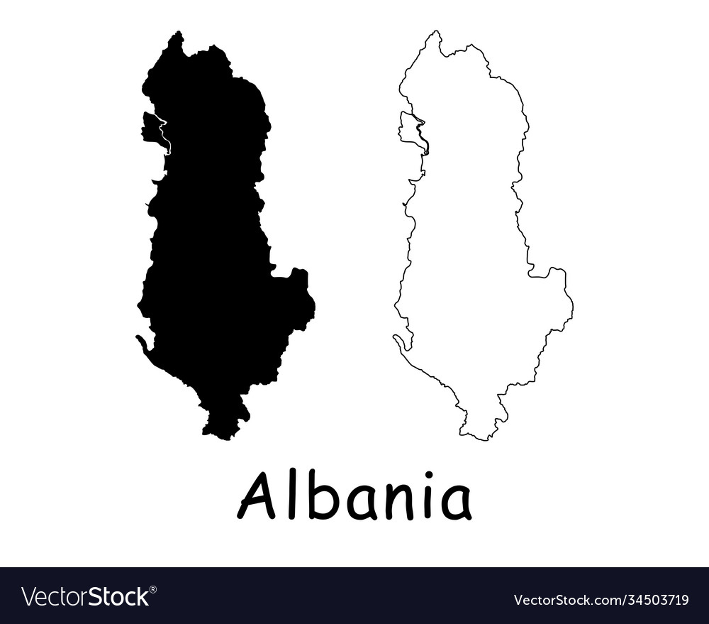 Albania map Royalty Free Vector Image - VectorStock