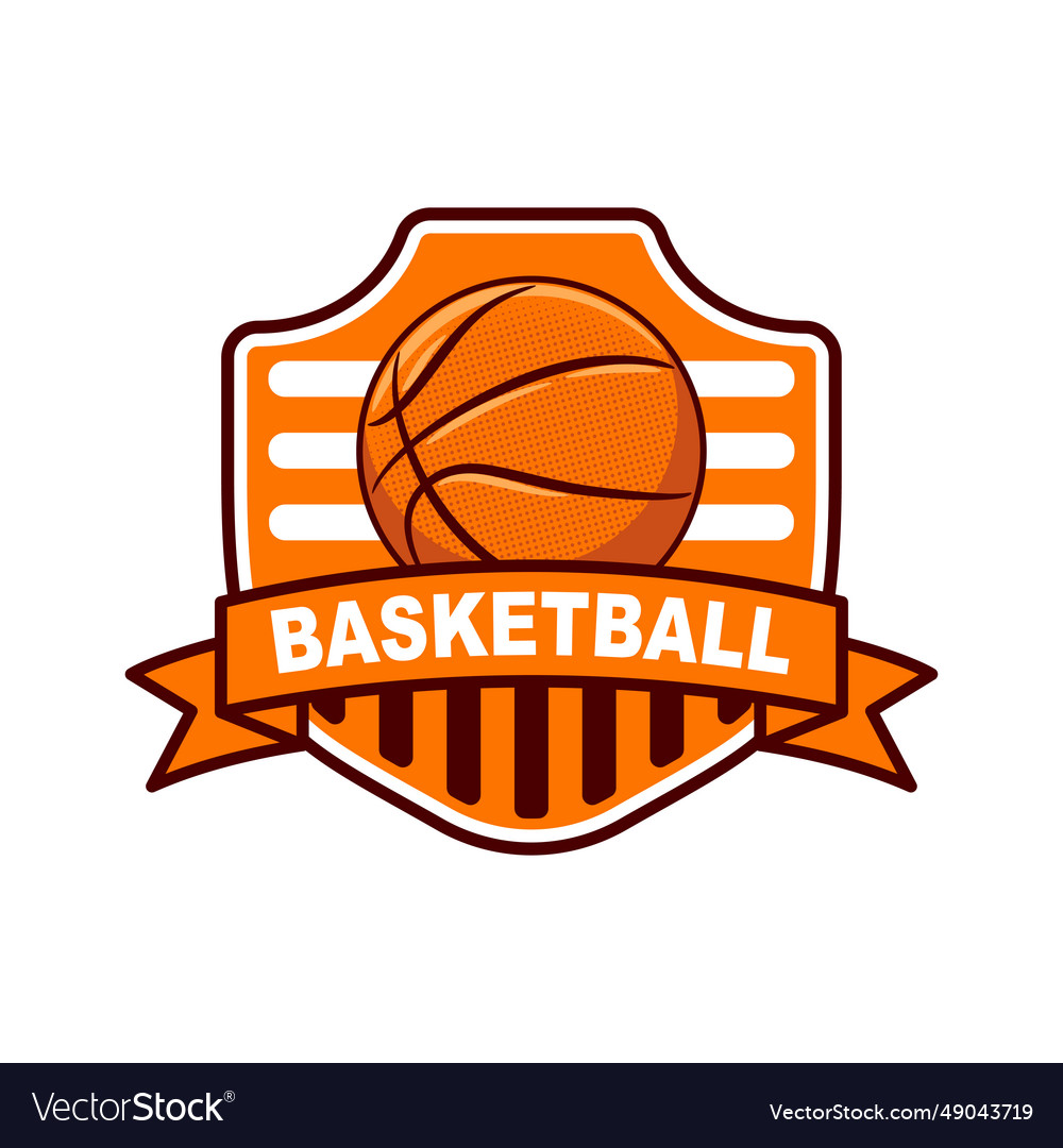 Basketball Club Logo Sport Emblem Royalty Free Vector Image