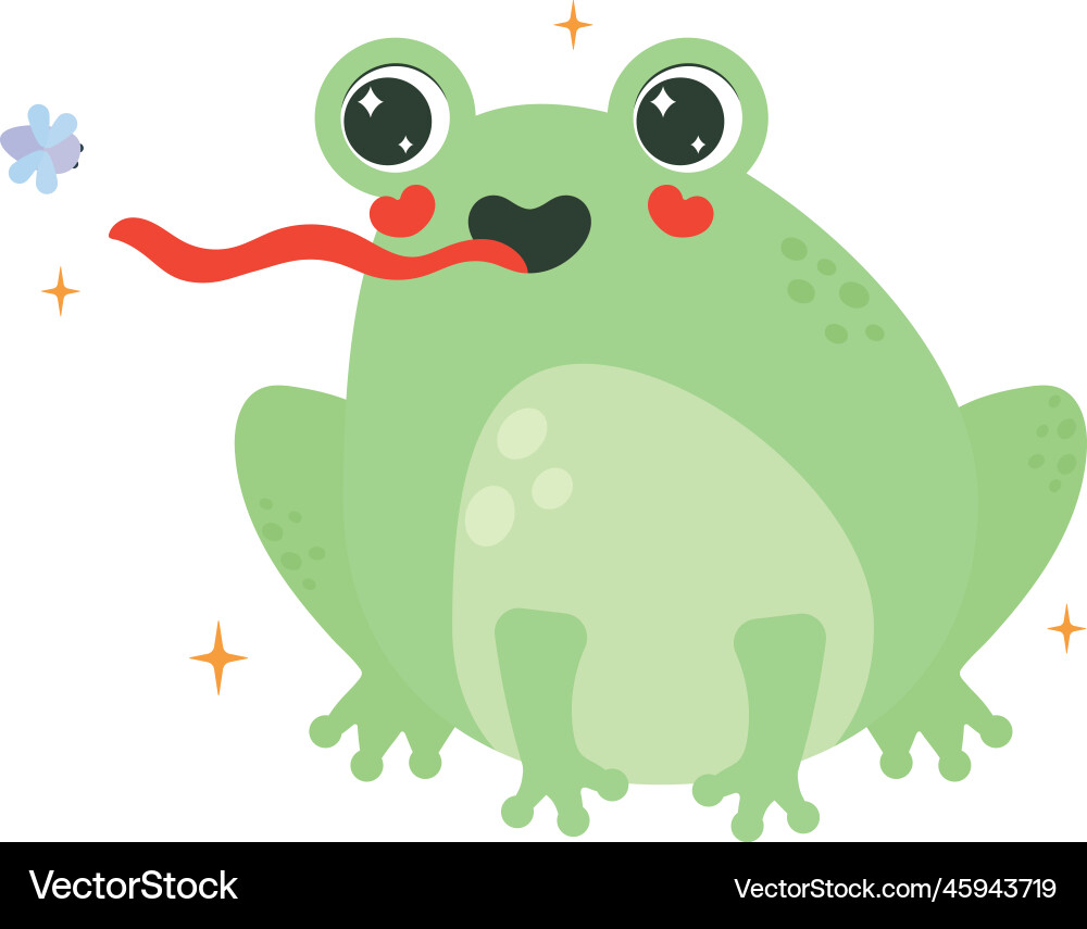 Beautiful frog Royalty Free Vector Image - VectorStock