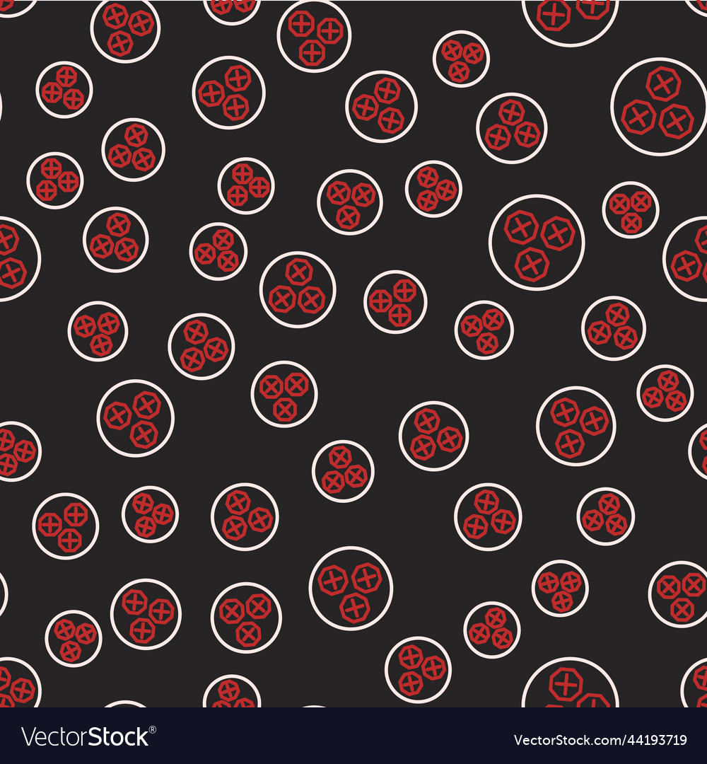 Line wonton icon isolated seamless pattern