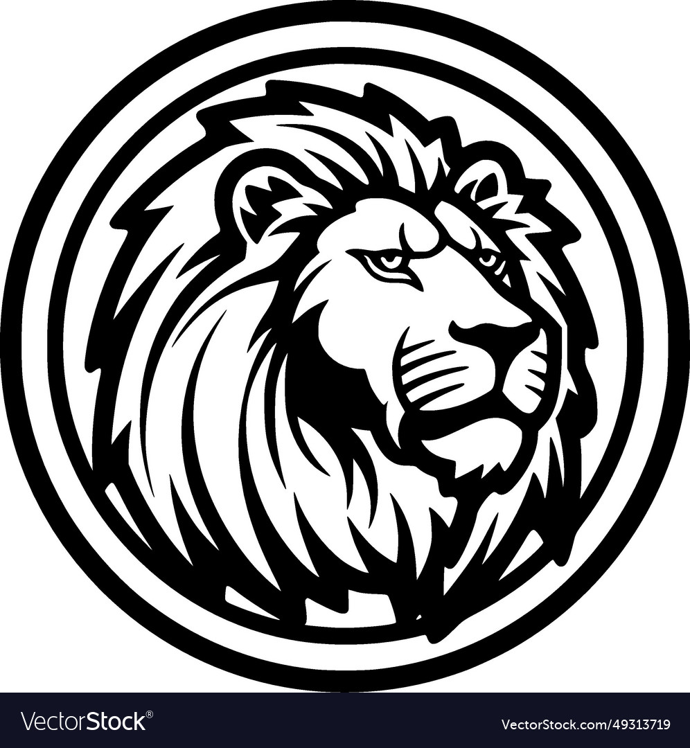 Lion - minimalistisches und flaches Logo