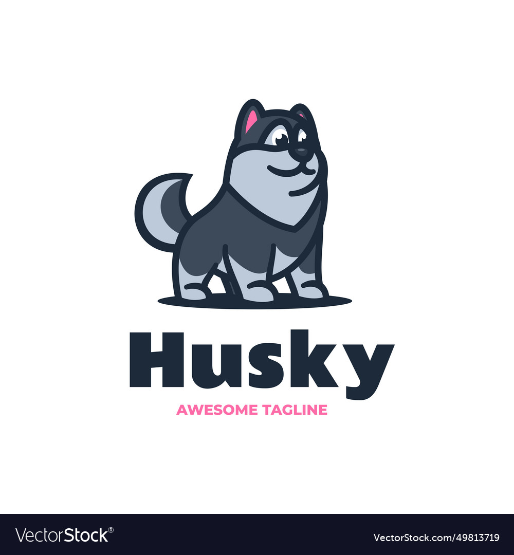 Logo husky mascot Cartoon Stil