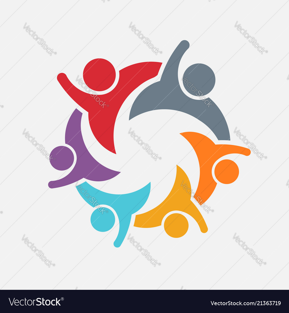 People family logo parents and kids Royalty Free Vector