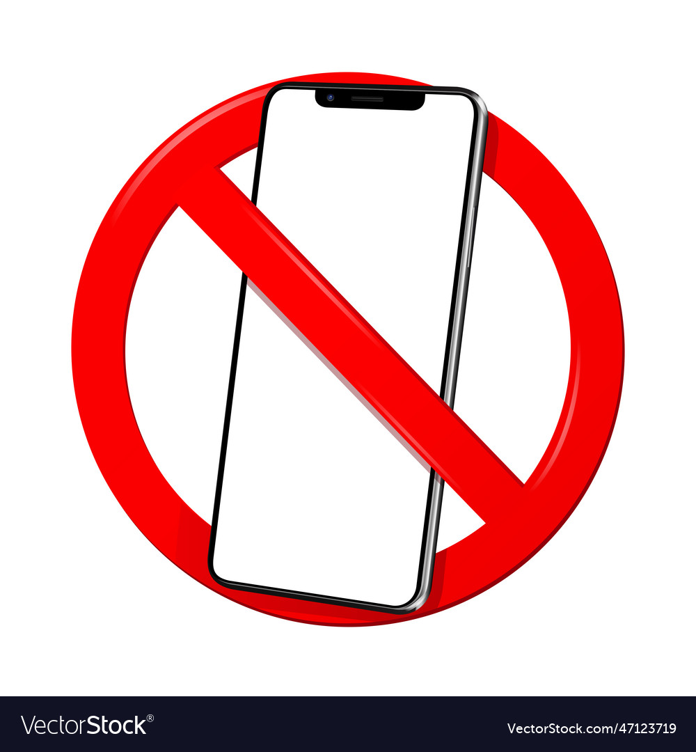 Warning Sign No Cell Phone Not Allowed Calls Vector Image