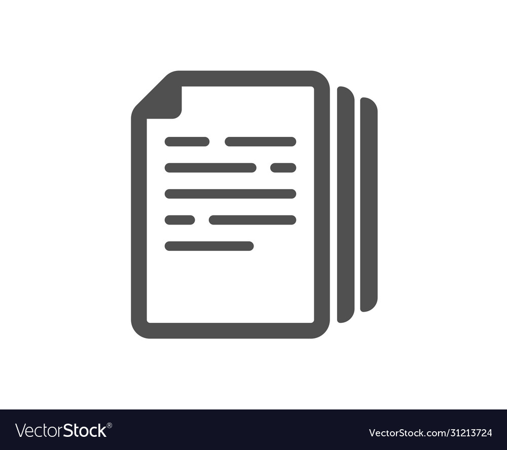 Copy documents icon doc file duplicates sign Vector Image