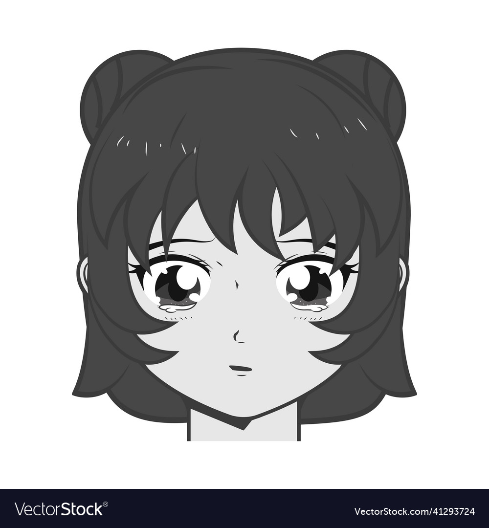 Cute manga girl Royalty Free Vector Image - VectorStock