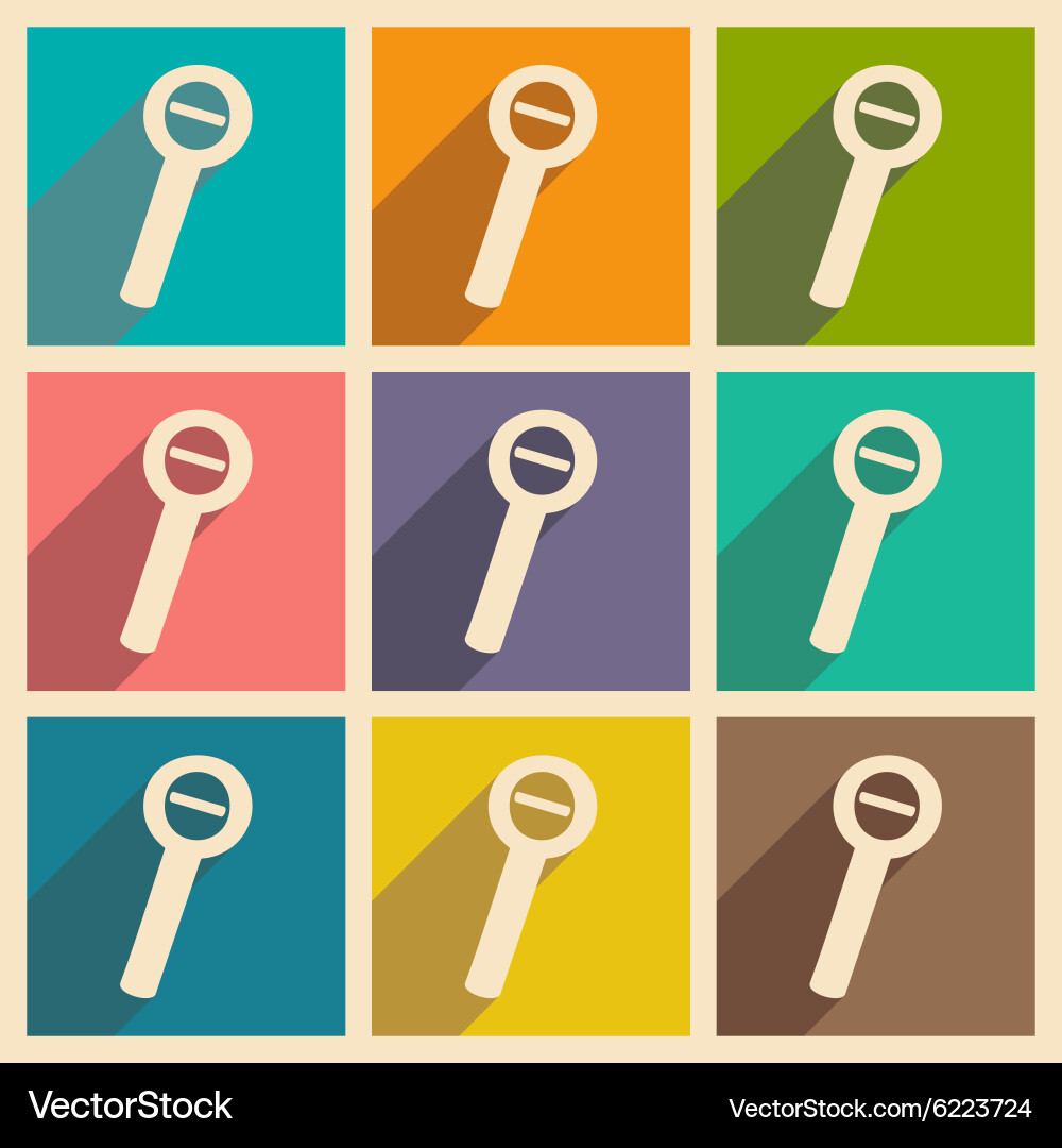 Flat with shadow concept and mobile application Vector Image