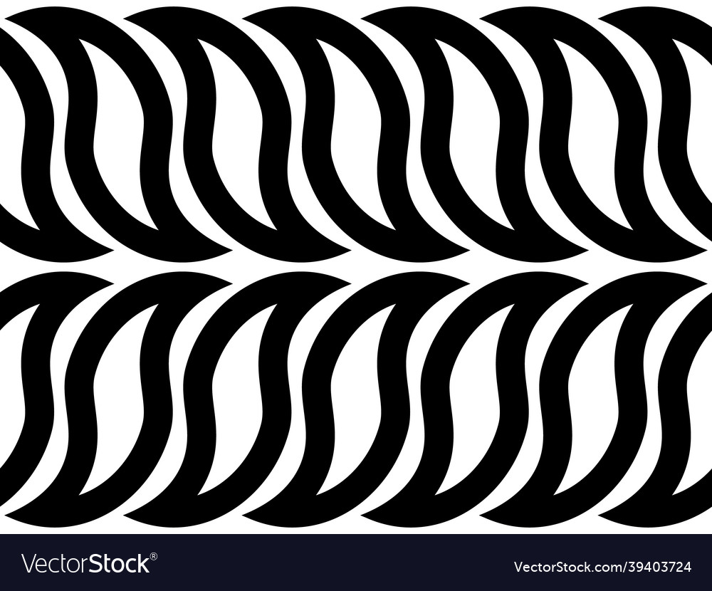 Monochrome seamless pattern with black braided Vector Image