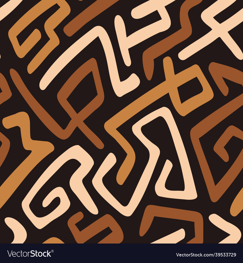 African print fabric seamless tribal pattern vector image African print fabric seamless tribal pattern
