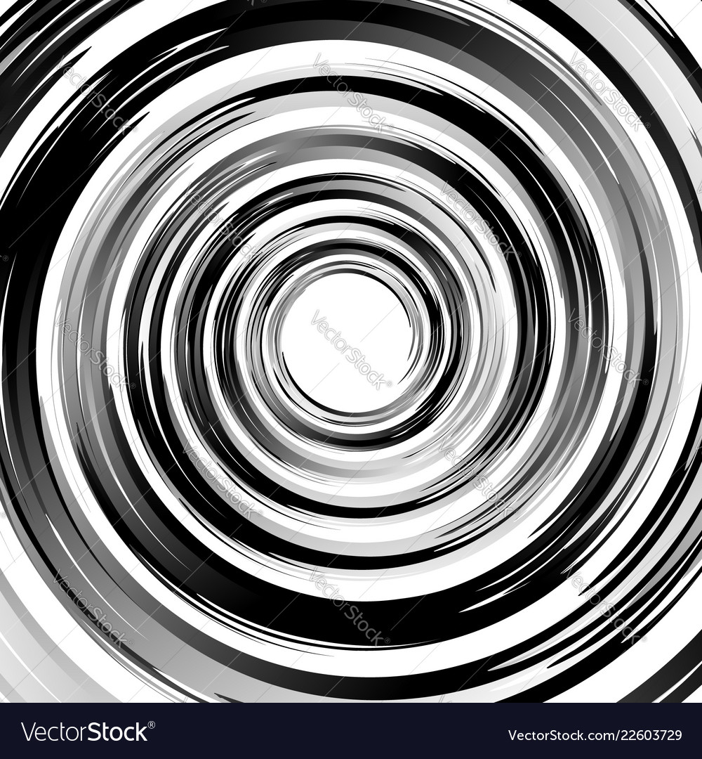 Geometric spiral pattern with concentric circles Vector Image