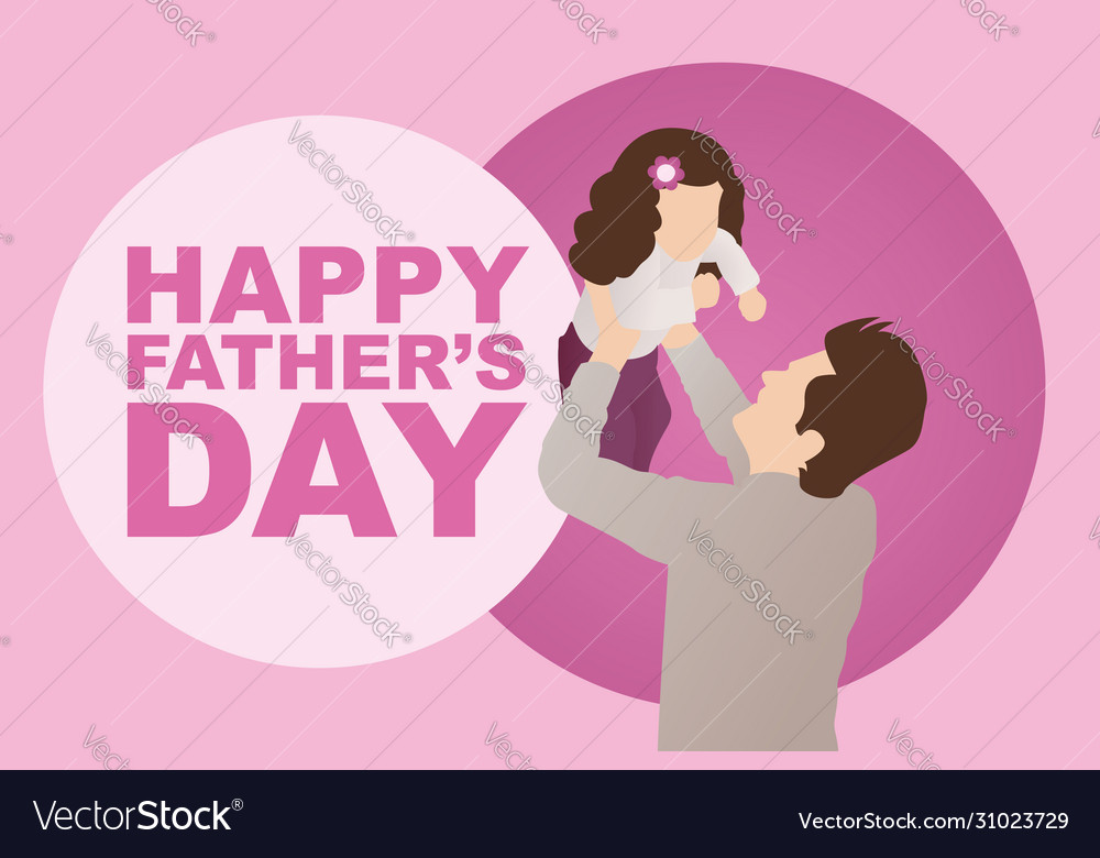 Happy fathers day greeting card