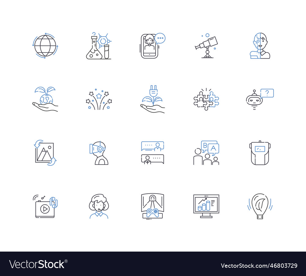 Ingenuities line icons collection innovation