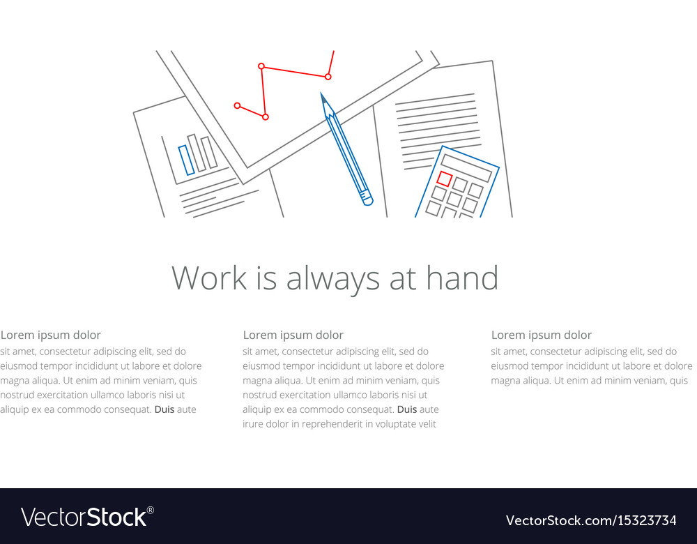 A business activity workplace Royalty Free Vector Image