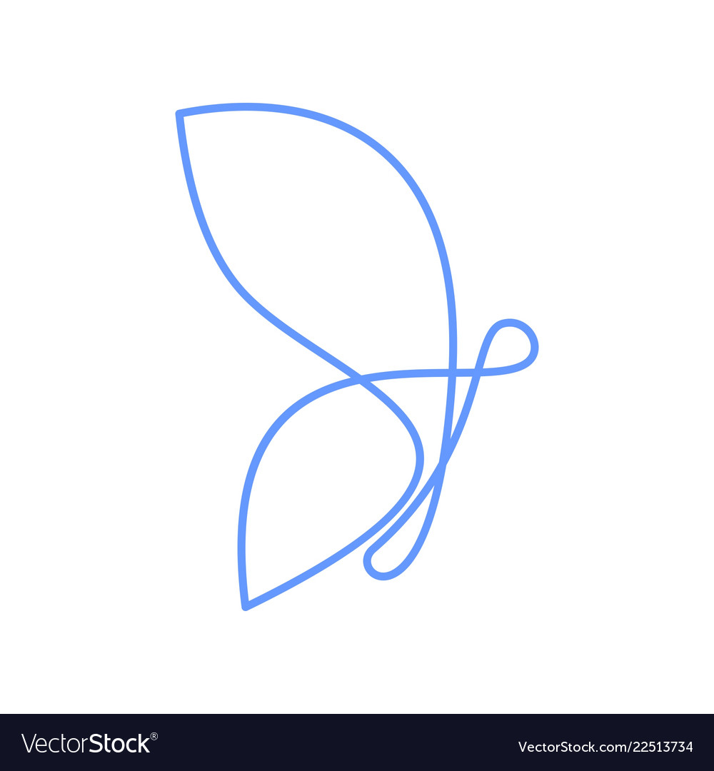 Butterfly line art logo