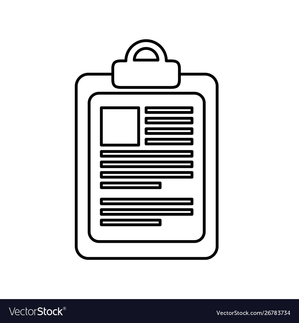 Checklist clipboard document isolated icon Vector Image