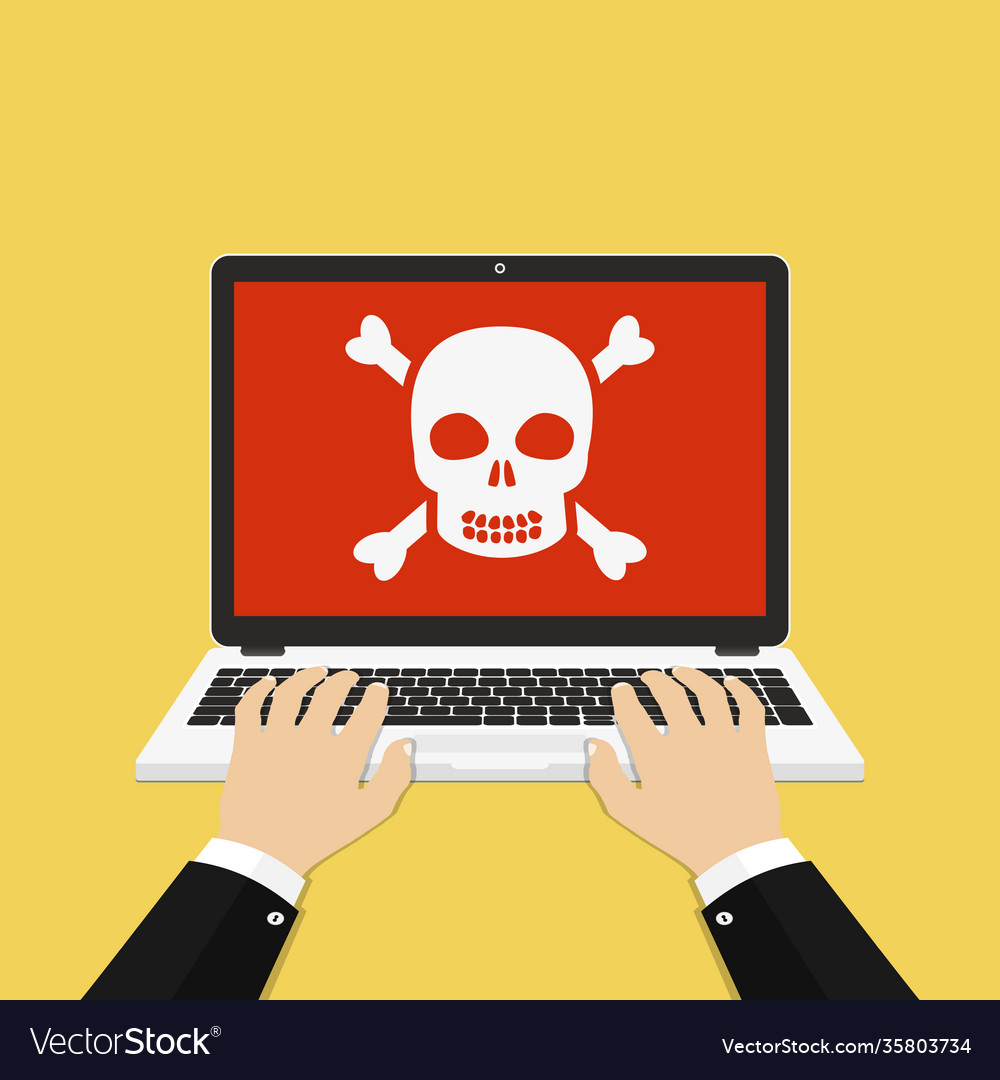 Concept computer system error virus Royalty Free Vector