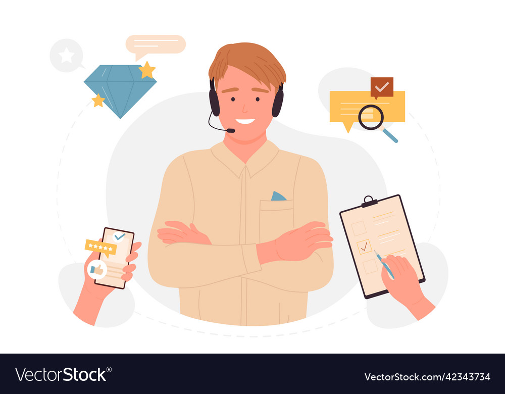 Customer support live service hands holding query