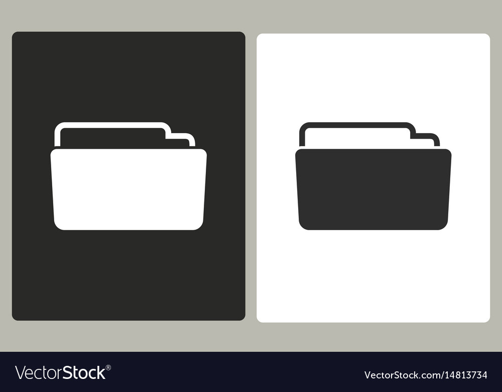 Folder - icon Royalty Free Vector Image - VectorStock