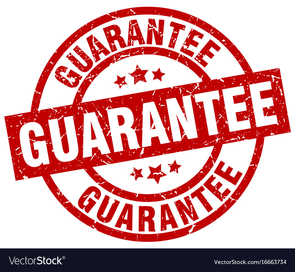 Guarantee round red grunge stamp