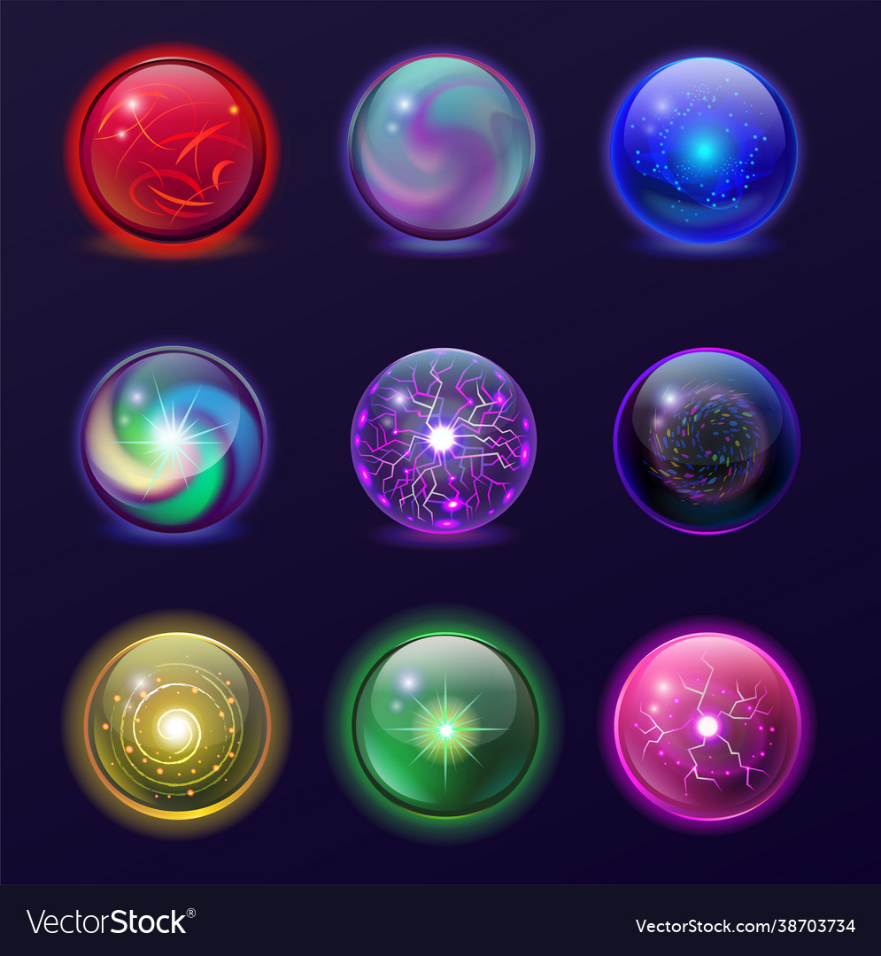 Magic balls set Royalty Free Vector Image - VectorStock