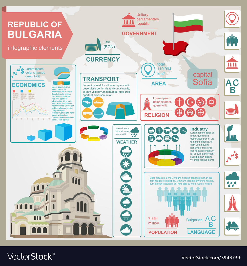 Bulgaria infographics statistical data sights