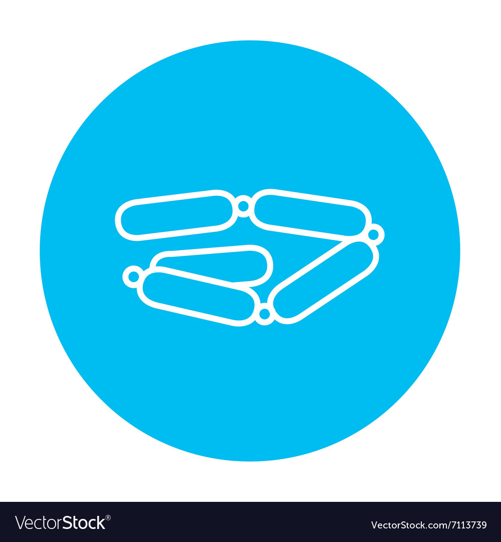 Chain of sausages line icon