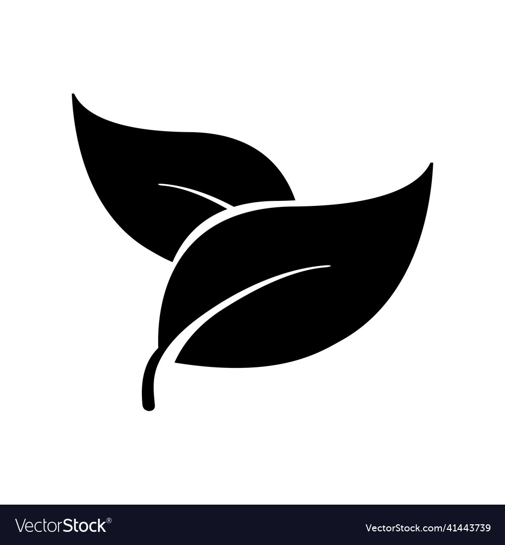 Leaf Icon On White Background Royalty Free Vector Image