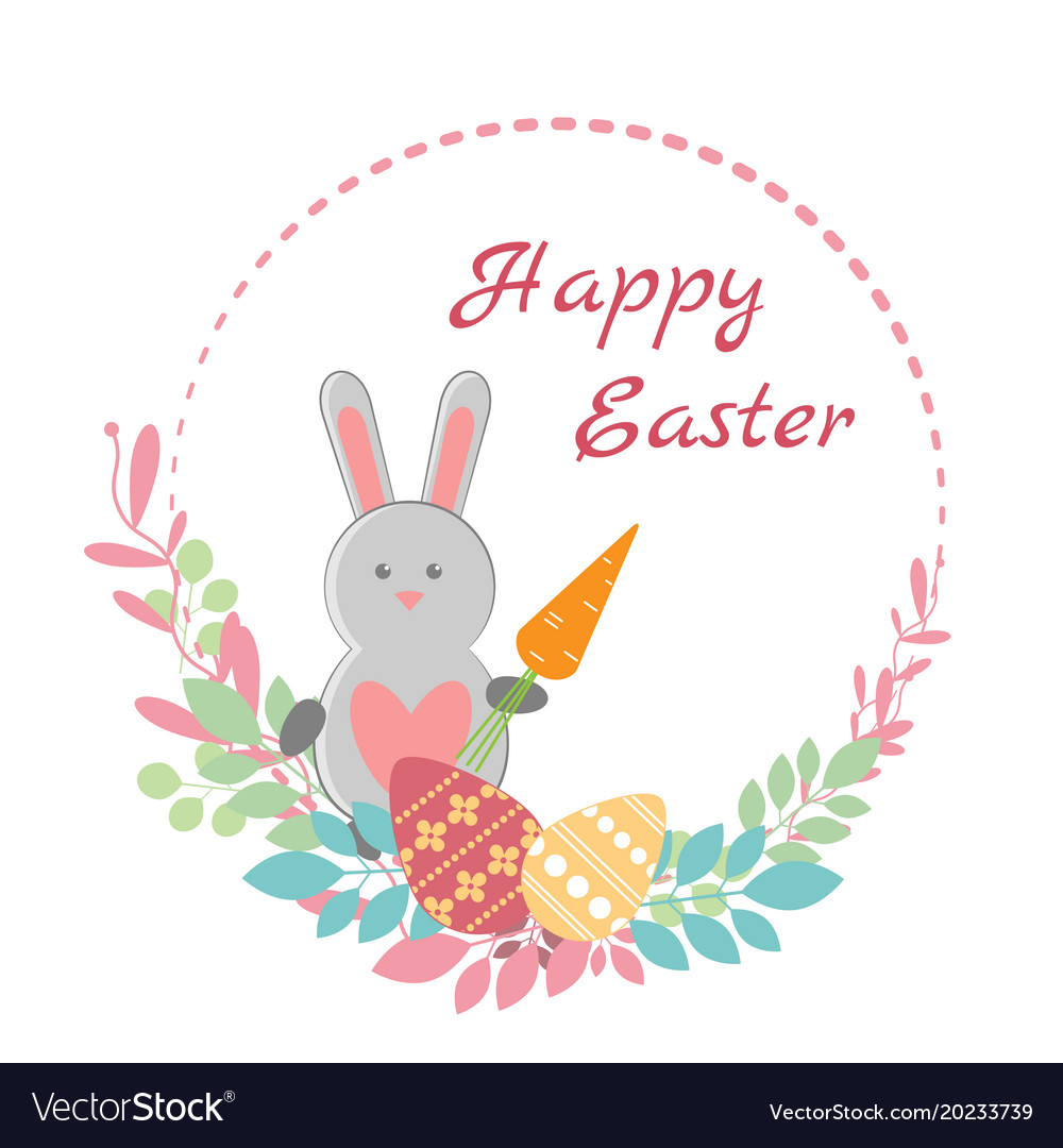 Lovely children card for the feast of easter Vector Image