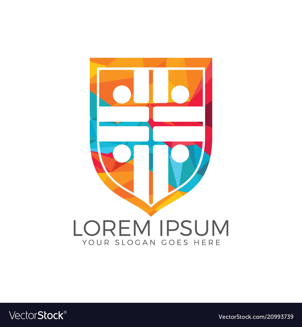 people church logo design template royalty free vector image