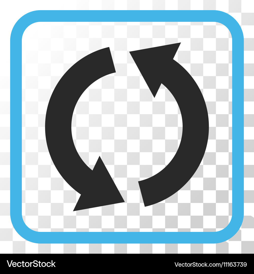 Recycle icon in a frame Royalty Free Vector Image