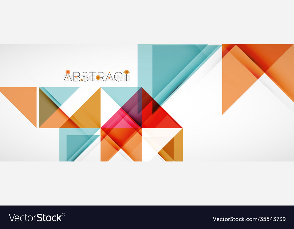 Set Triangle Geometric Backgrounds Royalty Free Vector Image