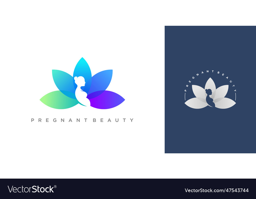 Beauty schwanger Logo Design Konzept mit modern