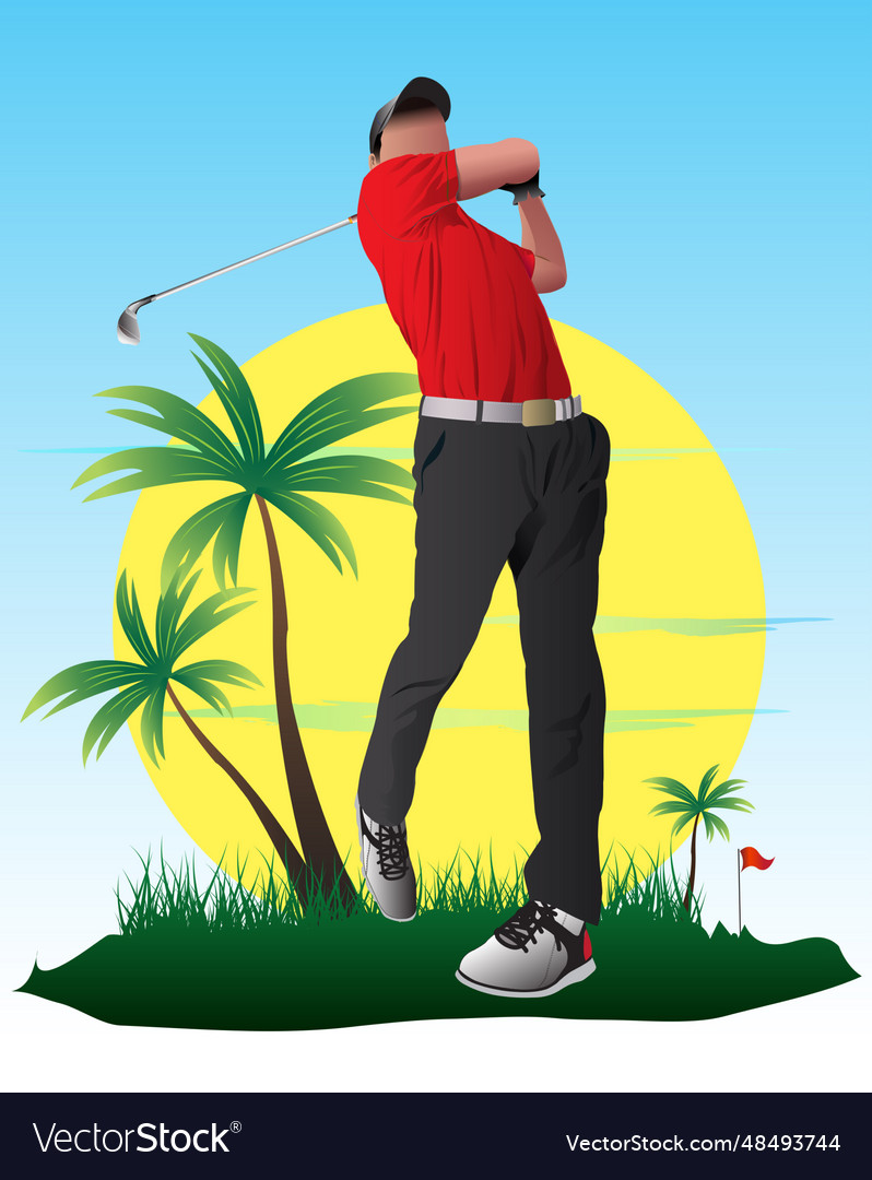 Golf style poster