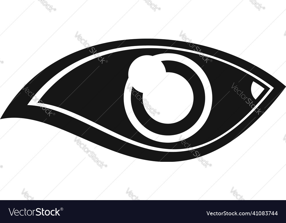 Human eye icon simple view look Royalty Free Vector Image