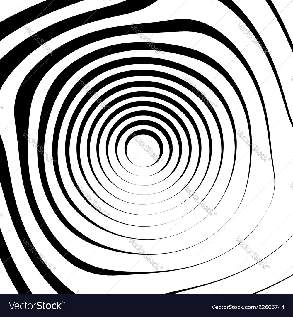 Radial lines with rotating distortion abstract Vector Image