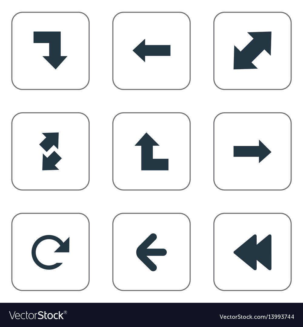 Set of simple indicator icons Royalty Free Vector Image