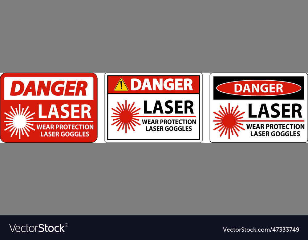 Danger Laser tragen Schutzbrille Zeichen