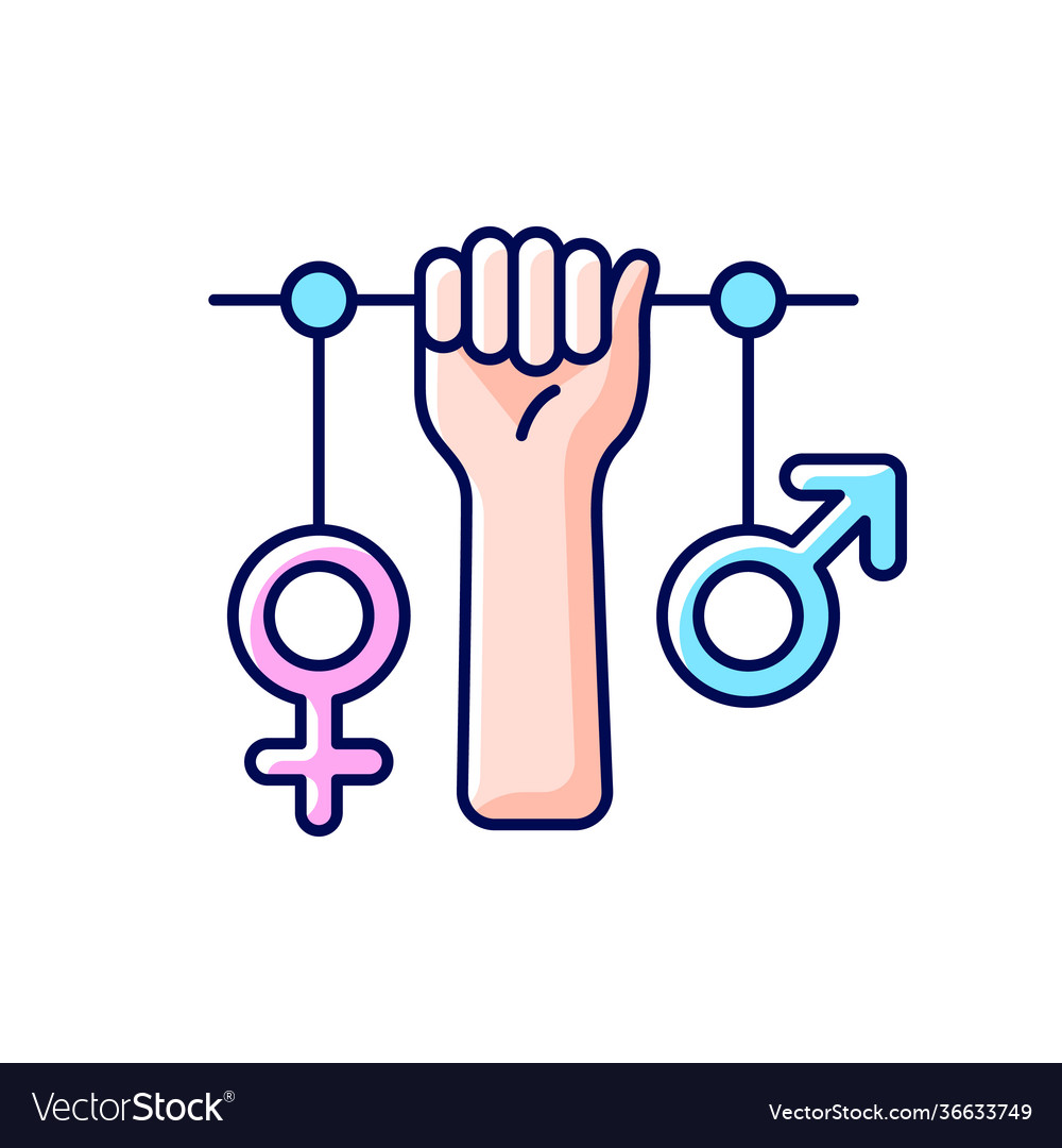 Feminism Rgb Color Icon Royalty Free Vector Image 5149