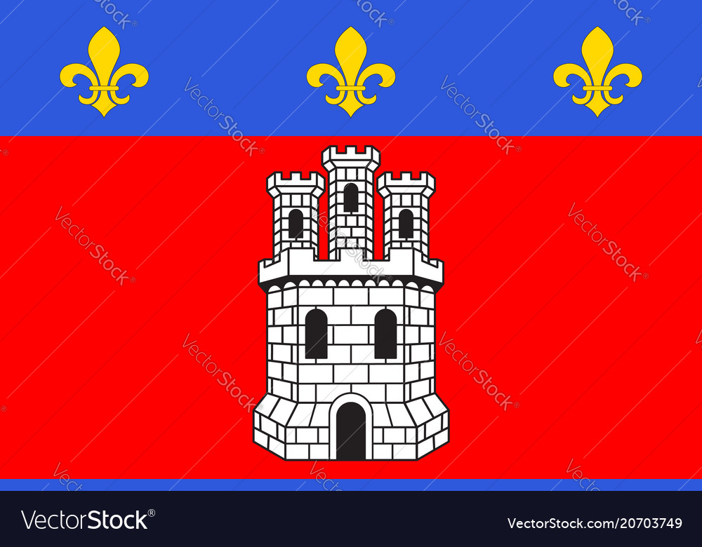 Flag of castellane in alpes de haute provence Vector Image