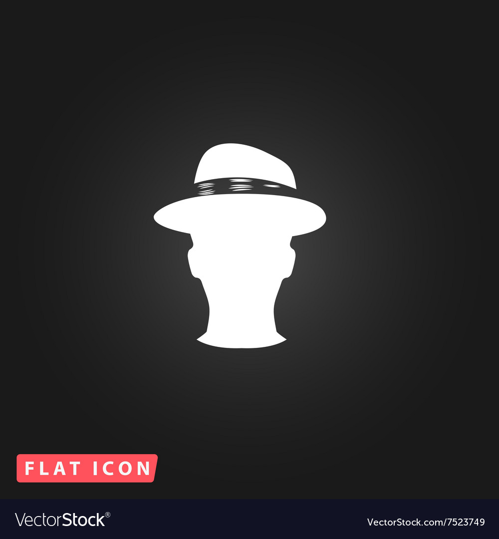 Man head with hat Royalty Free Vector Image - VectorStock