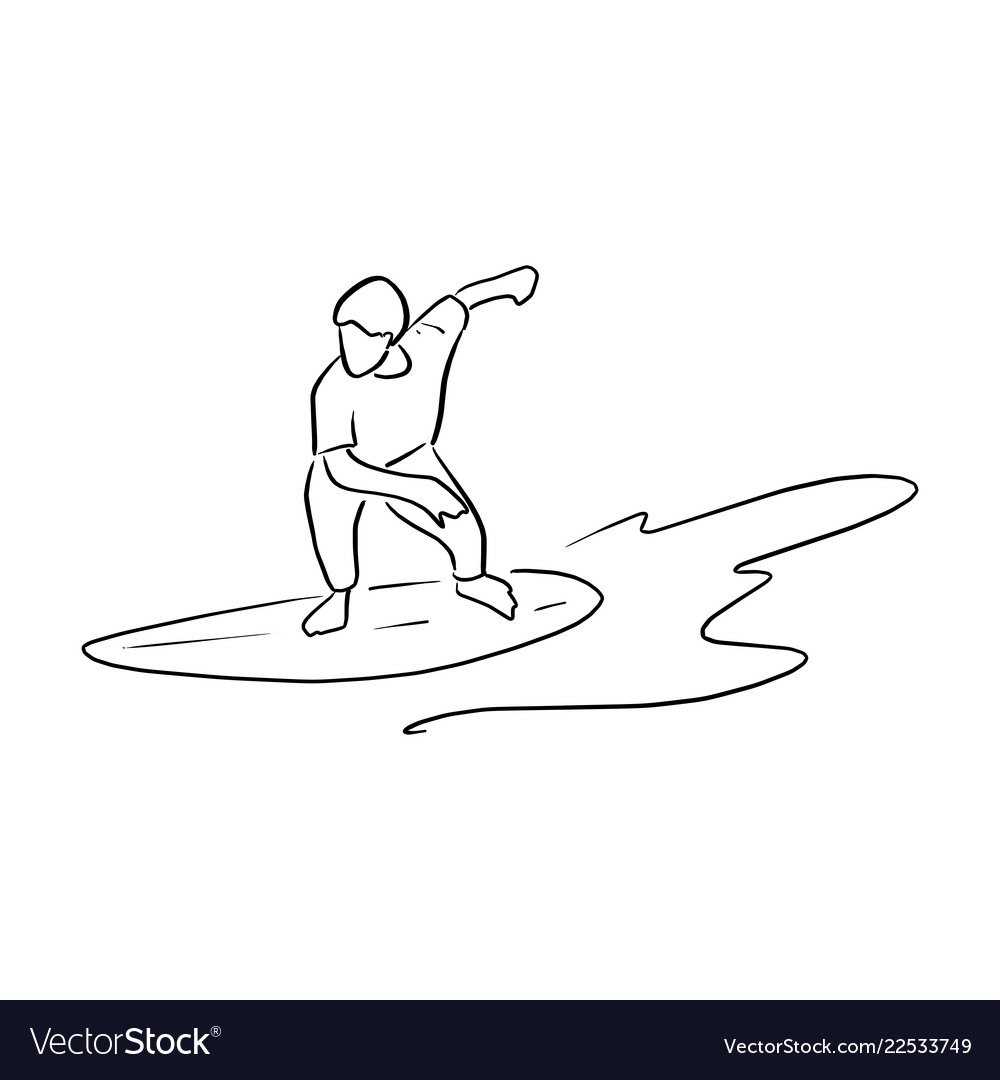 pix Surfer Guy Drawing vectorstock