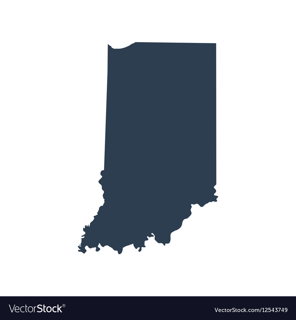 Map of the us state indiana Royalty Free Vector Image