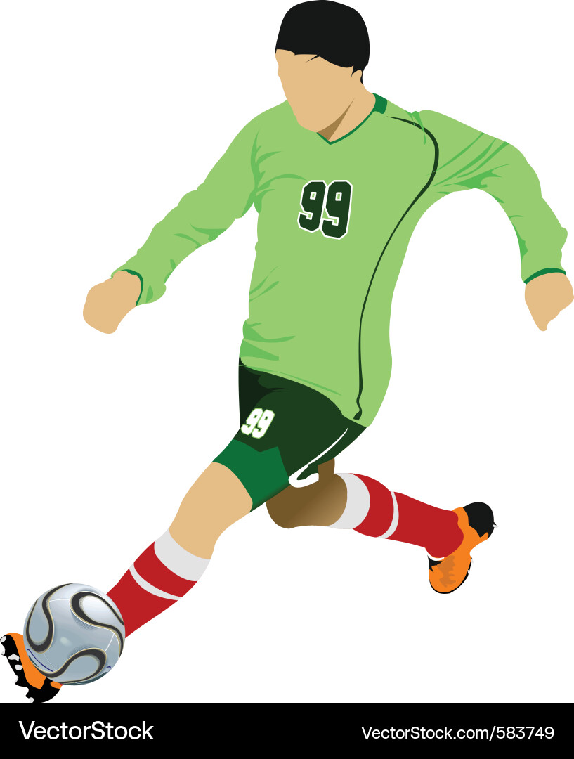 Soccer player Royalty Free Vector Image - VectorStock