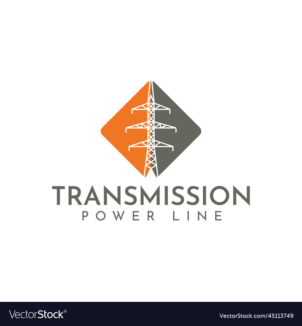 Transmission power line logo image Royalty Free Vector Image