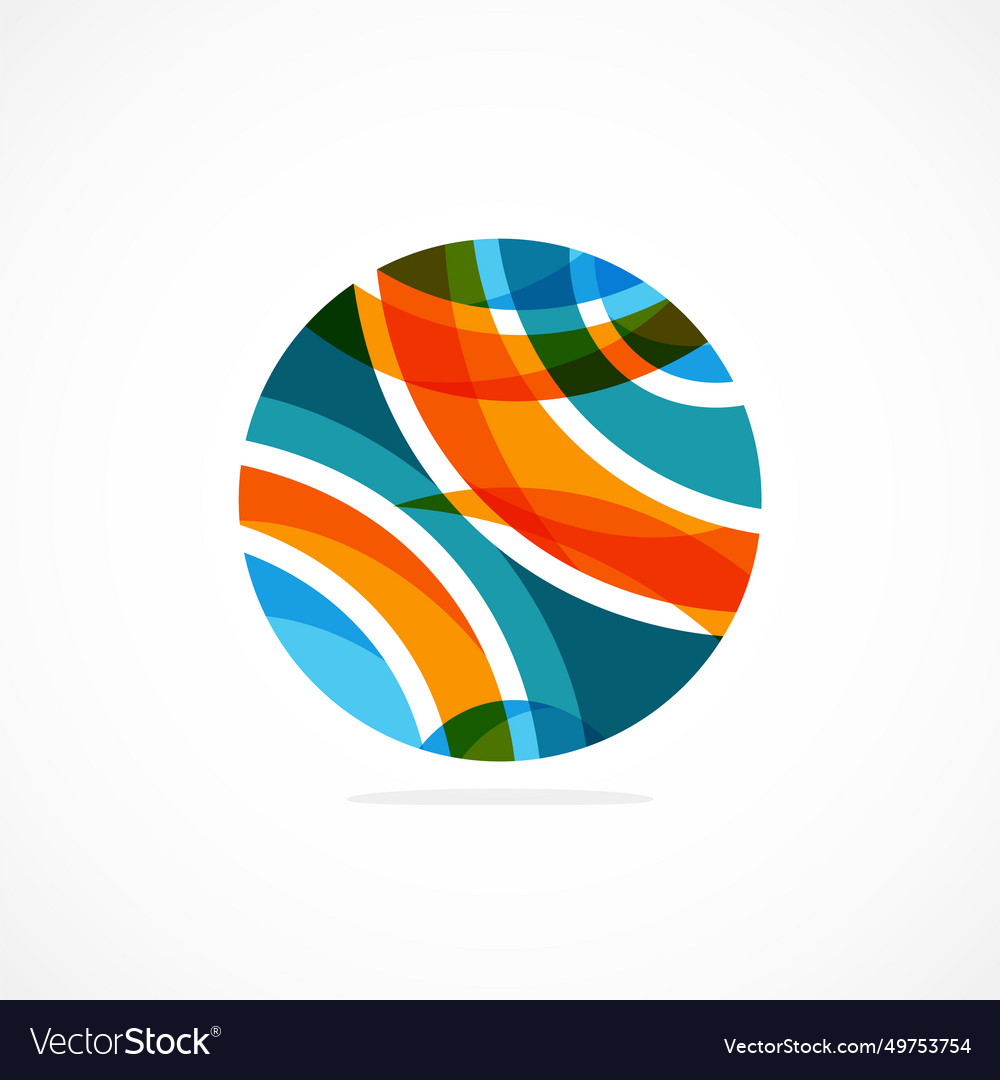 Abstract circle logo dynamic aesthetic