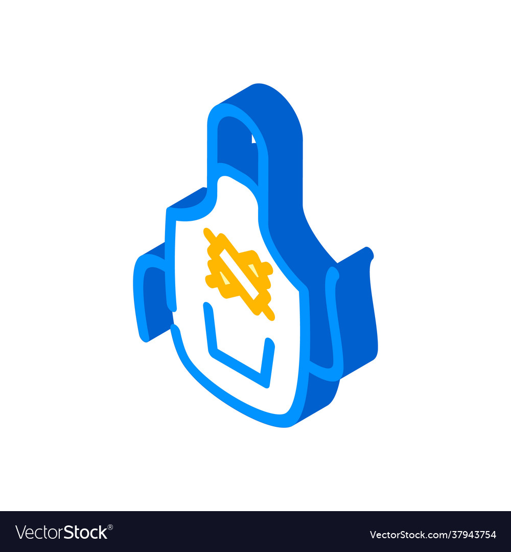 Apron for cooking isometric icon